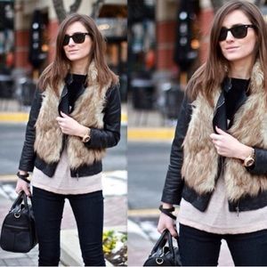 Ann Taylor Loft faux fur vest