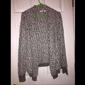 Cato cheetah print cardigan