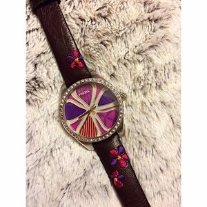 NWOT floral Fossil watch