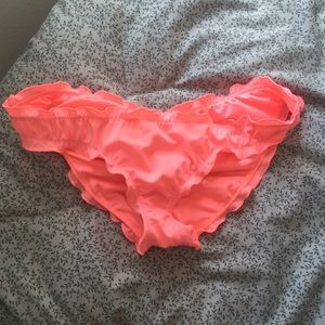 pink Victoria's Secret scrunch bikini bottoms