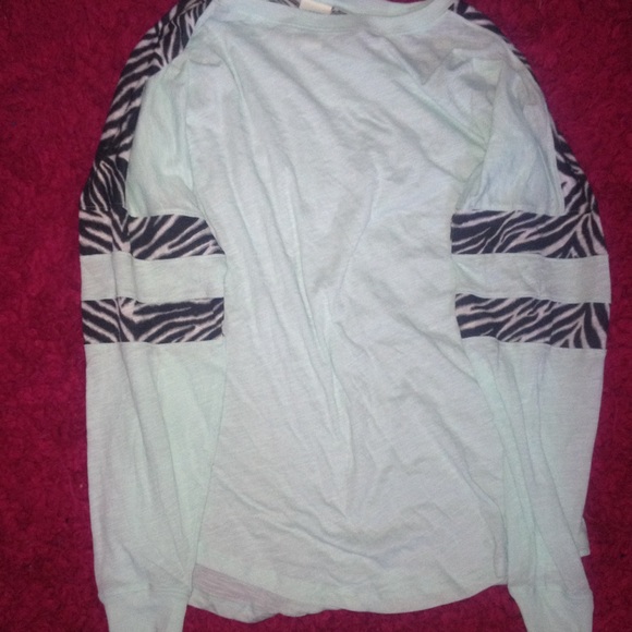 PINK mint green shirt