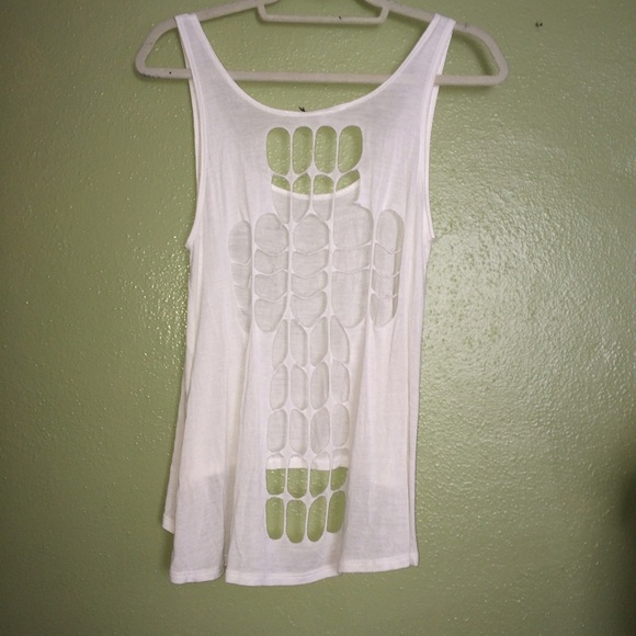 White Tank Top with Cross - Picture 1 of 2