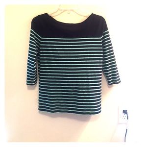 Stripped boat neck shirt