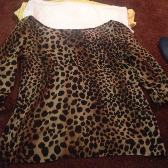 Cheetah print bow back shirt