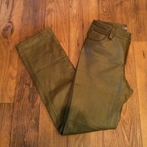 GAP Olive Green Leather Pants