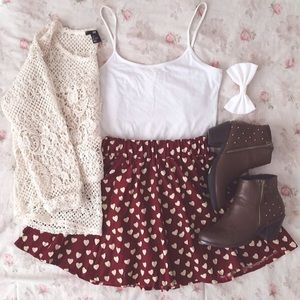 Pleated Skater Skirt