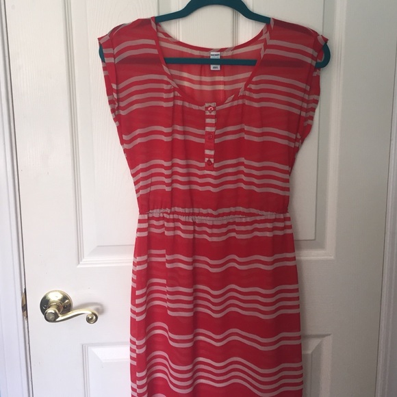 Orange and tan dress