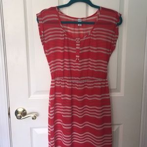 Orange and tan dress