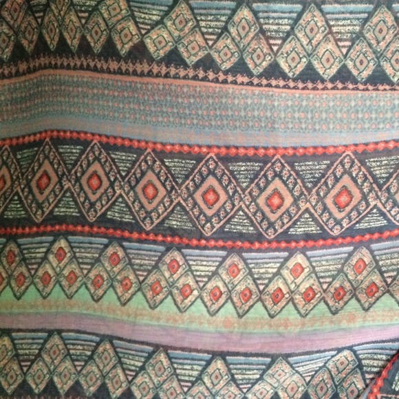 Multi Color 70s Style Patterned Blouse - Picture 2 of 3