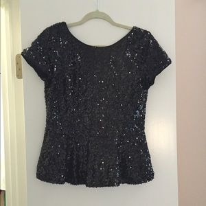 Black sequins peplum