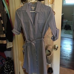 Chambray shirt dress