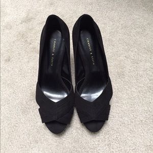 Charles & Keith peep toe pumps