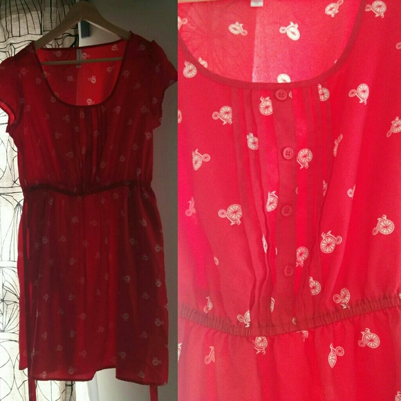 ✨✨✨ Bicycle print skater dress NWOT ✨✨✨