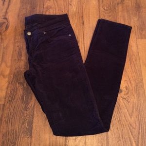 GAP navy Always Skinny velvet pants
