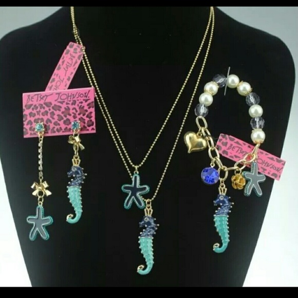 Betsey Johnson Jewelry Sale Betsey Johnson 3piece Set
