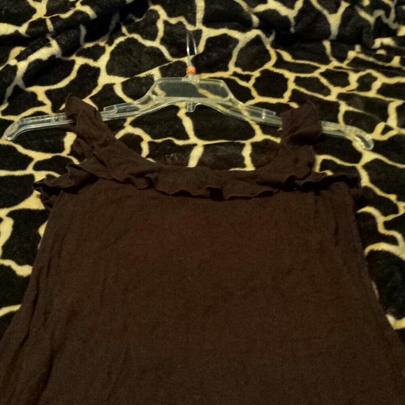 Adorable Long Hi-Lo Chocolate Dress - Picture 2 of 3