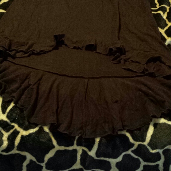 Adorable Long Hi-Lo Chocolate Dress - Picture 3 of 3