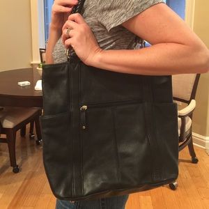Tignanello handbag authentic black leather