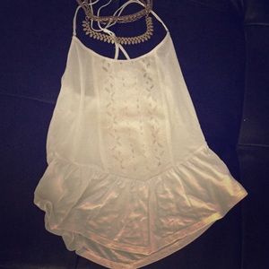 Floaty peplum tank