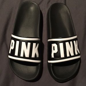 PINK black sandals