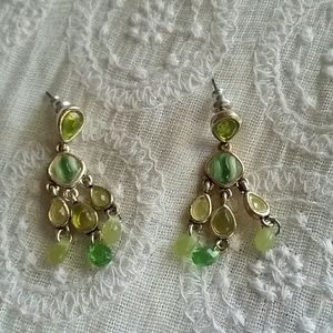 Green earrings  NWOT