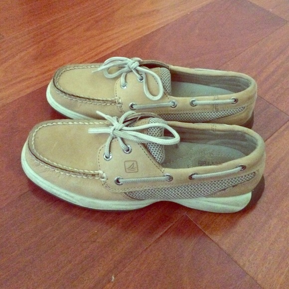 Tan Sperry Top-Siders Boat Shoes