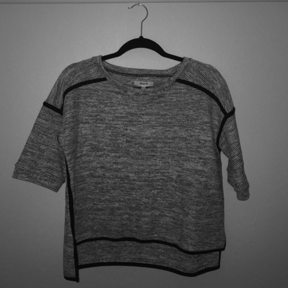 Madewell thick knitted short sleeve crop top.