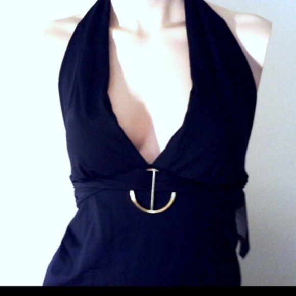 Ralph Lauren Black Full Tank Halter Swim Top NWT - Picture 1 of 3