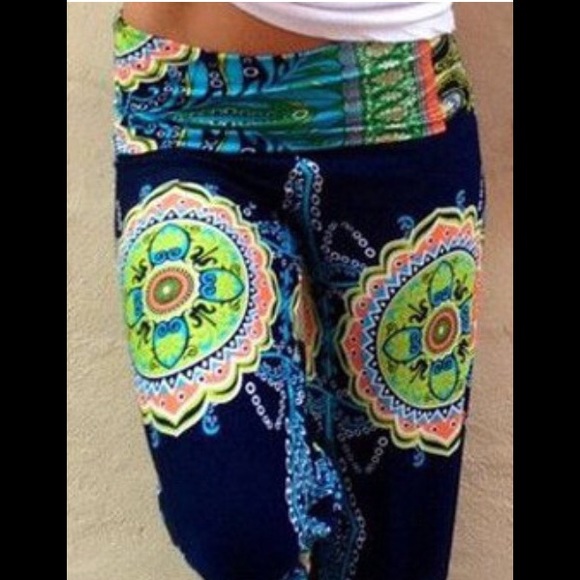 Boho palazzo pants in a fun print!
