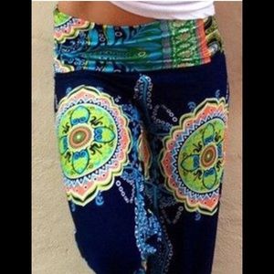 Boho palazzo pants in a fun print!