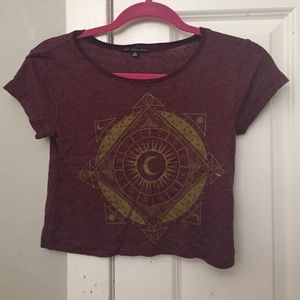Maroon Crop Top