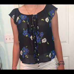 GILLY HICKS/HOLLISTER floral shirt