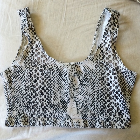 American Apparel Tops - American Apparel snake print crop top tank bra