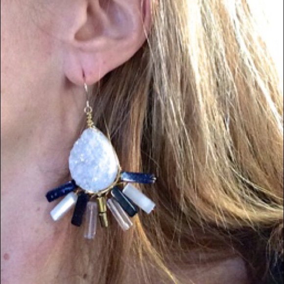 Unique Druzy Earrings - Picture 2 of 2