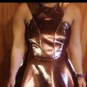 Topshop Metallic Dress