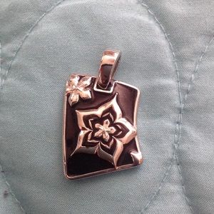 Lia Sophia Black and Silver Pendant