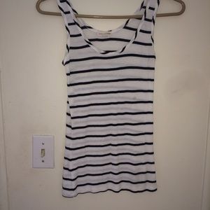 Black and white striped see through tank