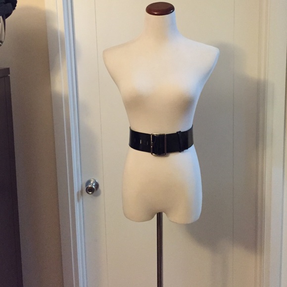 Patent leather 2" wide belt Club Monaco