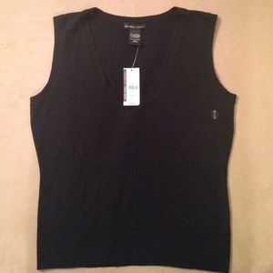 NWT New York & Company black sweater vest XS
