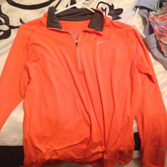 Nike orange quarter zip