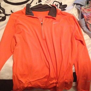 Nike orange quarter zip