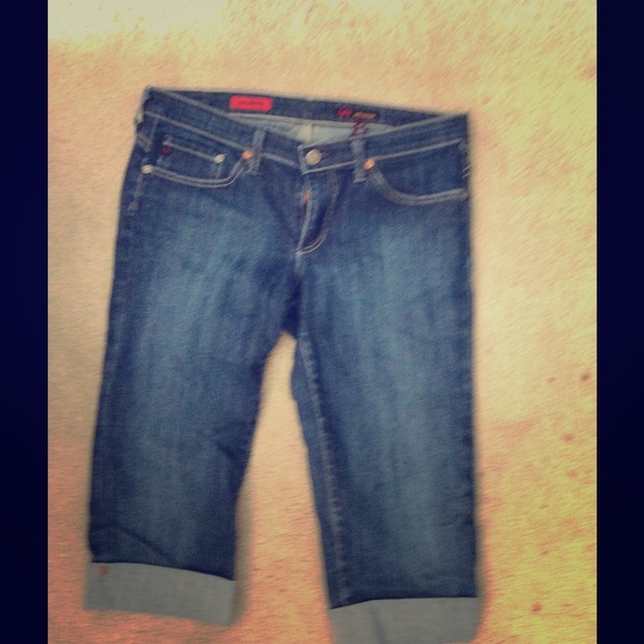 AG designer denim capris.