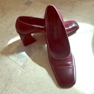 Via Spiga Chocolate heel shoes