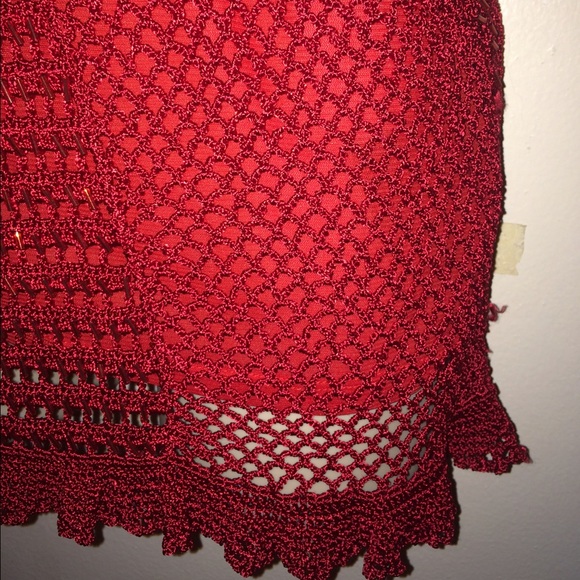 SOLD-Crocheted Sexy Top W/Beads, Spaghetti Straps - Picture 3 of 4