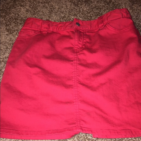 Red denim skirt. Flash sale!!!