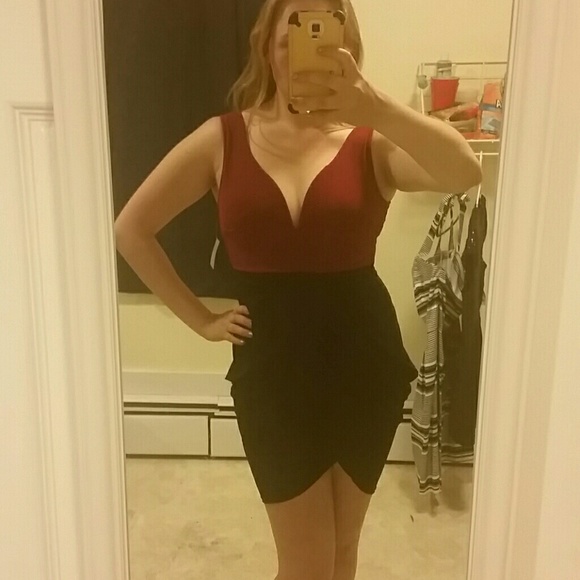 Tulip Skirt Red Dress