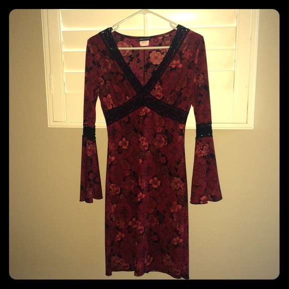 Red and black dress