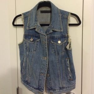 Free People Washborn denim vest