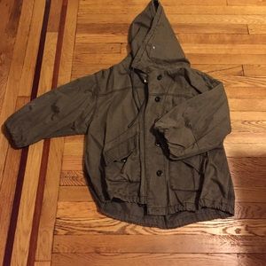 Free People Olive Khaki Jacket w Hood L