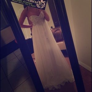 White prom dress